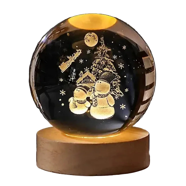 6/8Cm 3D Crystal Ball Planet Night Light