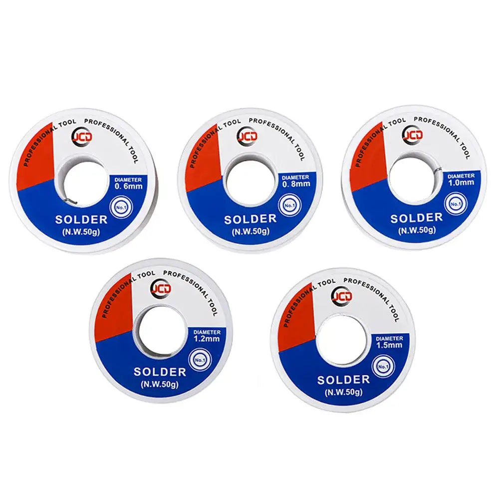 60/40 Rosin Core Solder Wire (50g/20g 0.6–1.5mm) - HBC