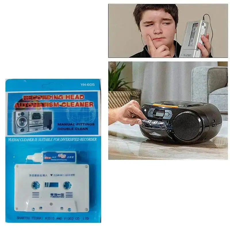605 Cassette Tape Head Cleaner Demagnetizer Kits Audio Deck Restore The Cassette Magnetic Head Tape Recorder Cleaner