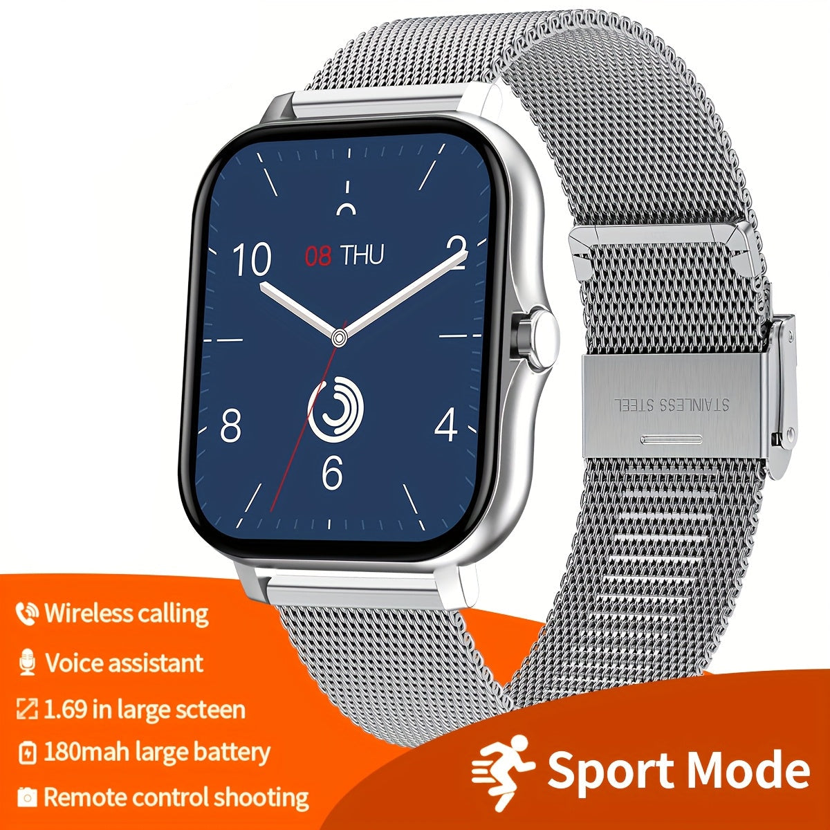 LIGE Smart Watch – Make/Answer Calls, Custom Wallpaper, Music Control (4 colours available)