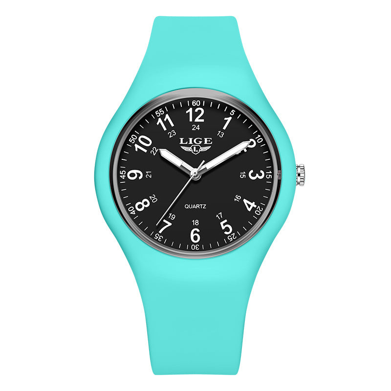 LIGE Minimalist Silicone Quartz Watch – Unisex Design (Available in Multiple Colour Combinations)