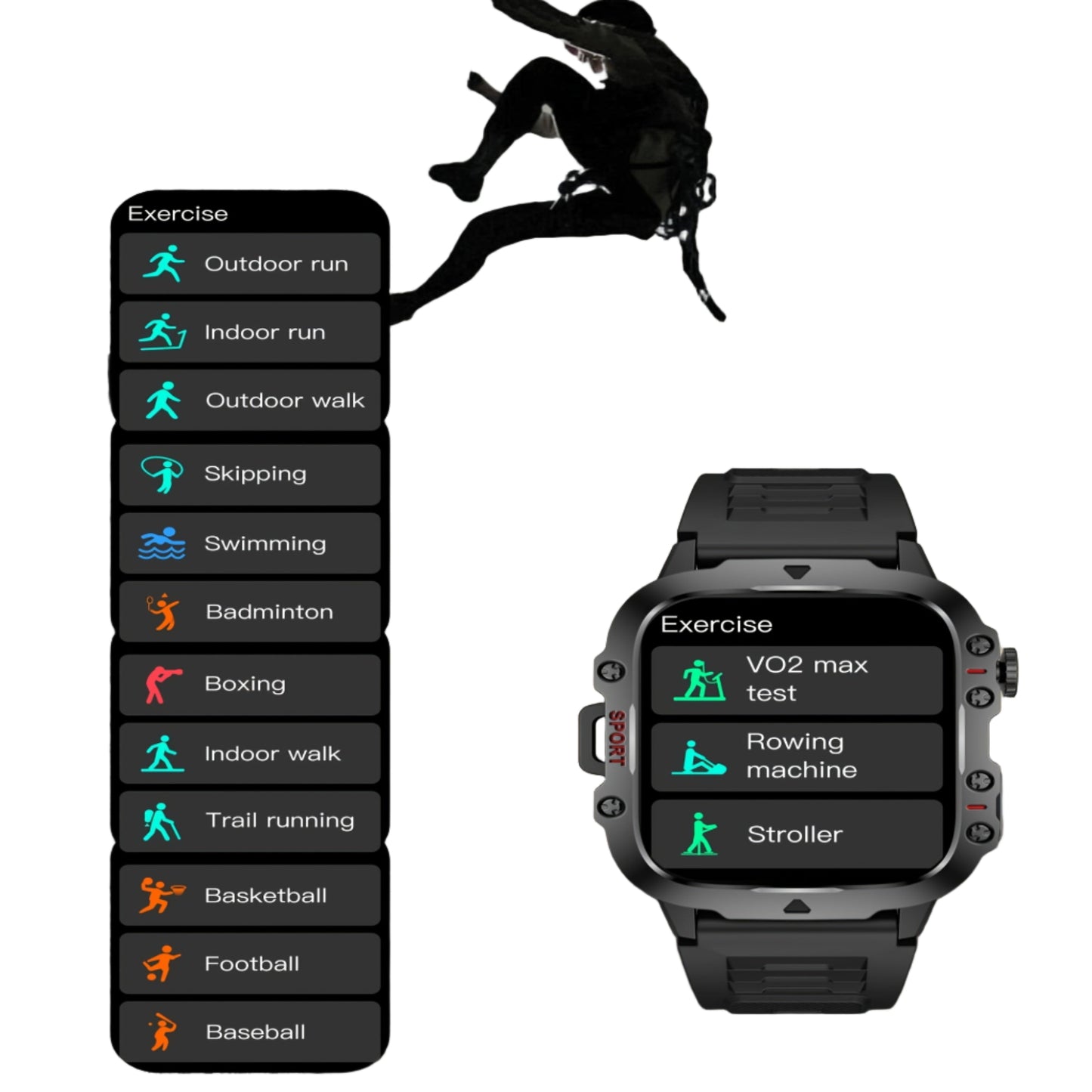 LIGE Men's Smartwatch – Voice Assistant, Breathing Exercises, Raise-to-Wake Screen (4 colours available)