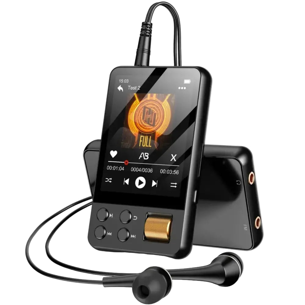 64GB Bluetooth 5.4 WiFi MP3 Player 2.4 Inch Touch Screen HiFi Lossless Music Player FM Radio Voice Recorder E-book