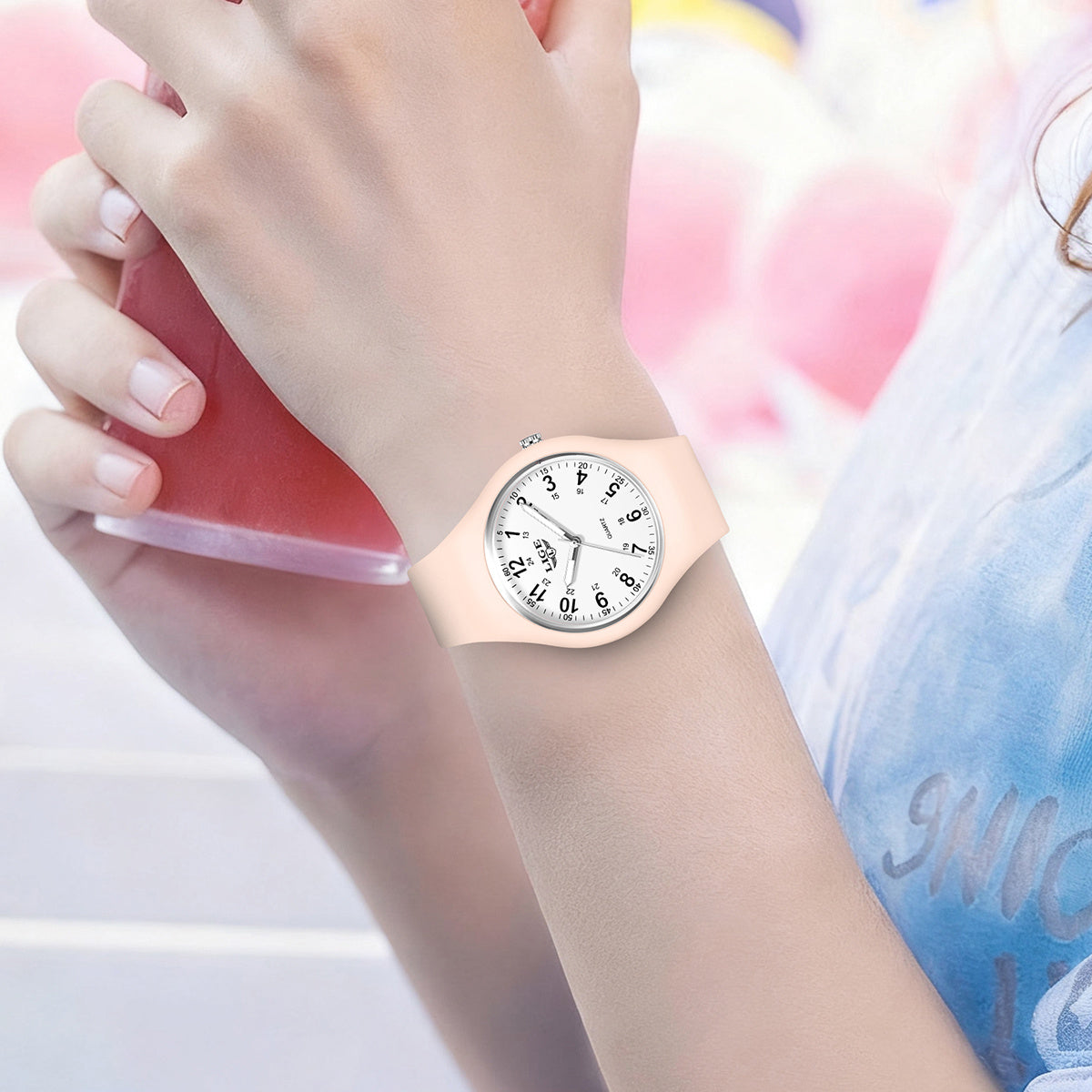 LIGE Minimalist Silicone Quartz Watch – Unisex Design (Available in Multiple Colour Combinations)