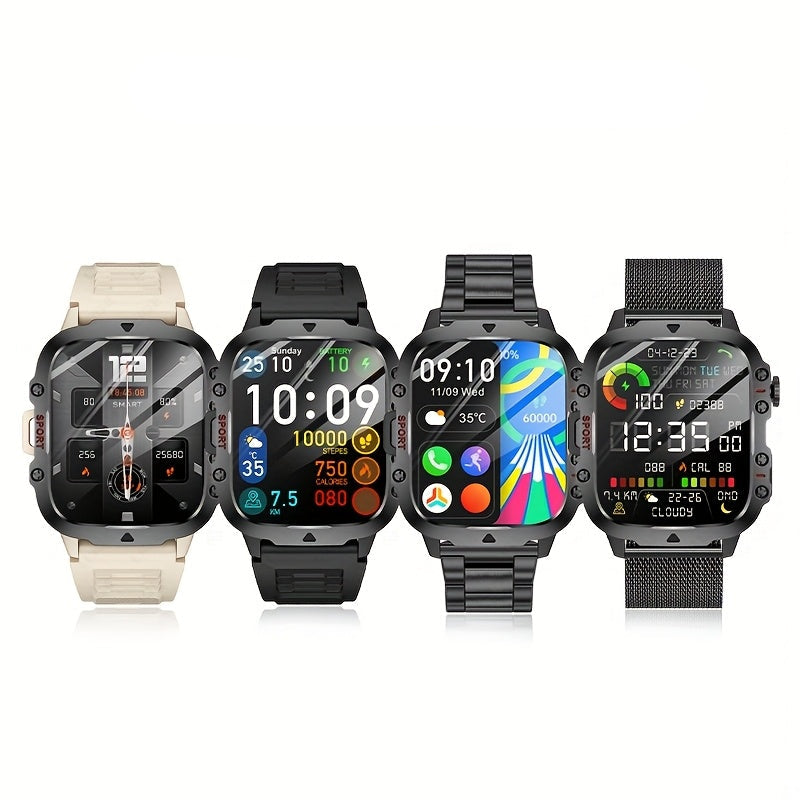 LIGE Men's Smartwatch – Voice Assistant, Breathing Exercises, Raise-to-Wake Screen (4 colours available)