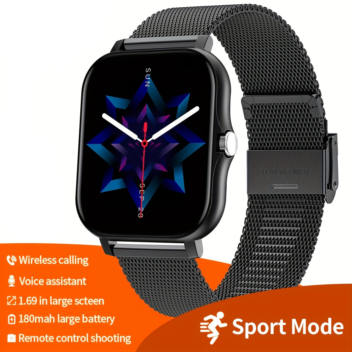 LIGE Smart Watch – Make/Answer Calls, Custom Wallpaper, Music Control (4 colours available)