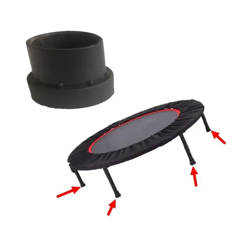 6PCS Trampoline Foot Pad Black Trampoline Rubber Cover Jumping Bed Plastic Mat Non-Slip Mat Mute Base Pipe Cover