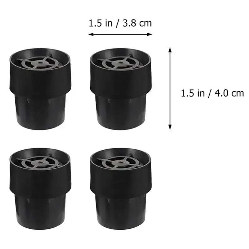 6PCS Trampoline Foot Pad Black Trampoline Rubber Cover Jumping Bed Plastic Mat Non-Slip Mat Mute Base Pipe Cover