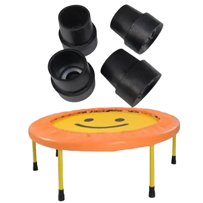 6PCS Trampoline Foot Pad Black Trampoline Rubber Cover Jumping Bed Plastic Mat Non-Slip Mat Mute Base Pipe Cover