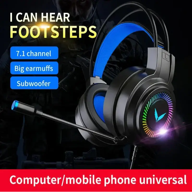 7.1 Gaming Headset with Mic & LED (3 coours available) - 9eight5