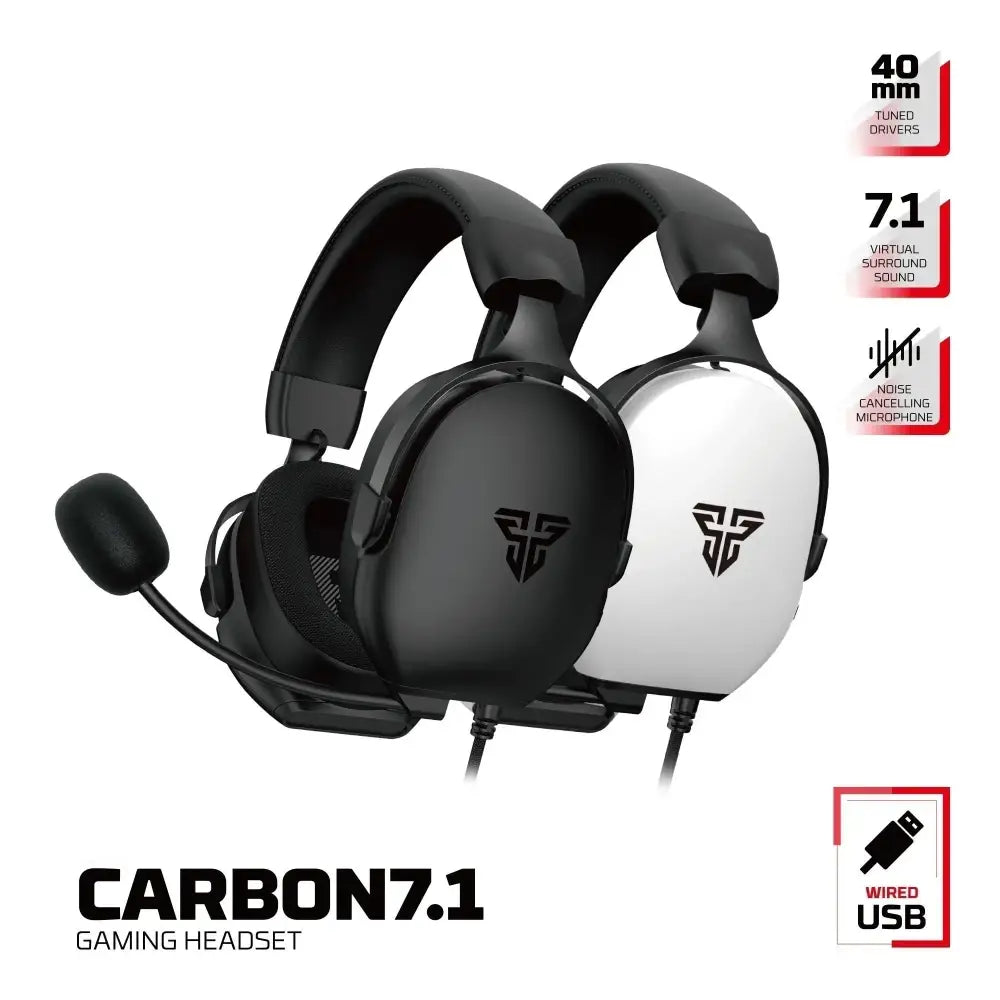 7.1 Wired Gaming Headset 40mm with Mic (available in Black & White) - 9eight5