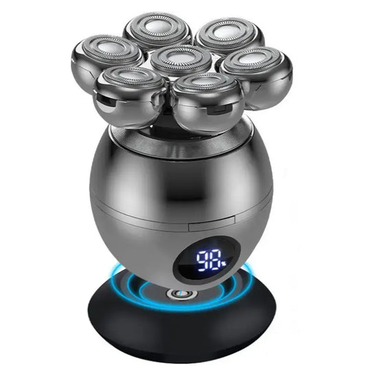 7 Head Electric Shaver for Men - Advanced 7D Floating Cutter IPX5 Waterproof USB Wireless Charging and Multi-Grooming