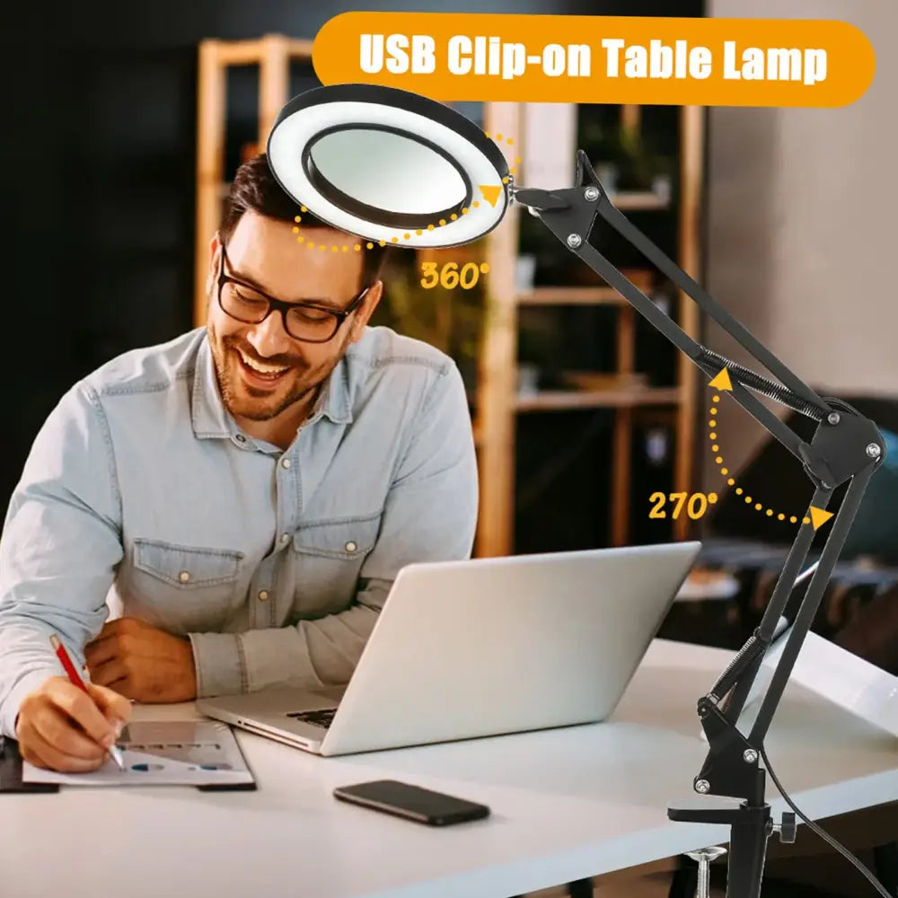 72LED 8X/10X USB Magnifying Glass with 3 Colours Light (10 different variants available) - HBC