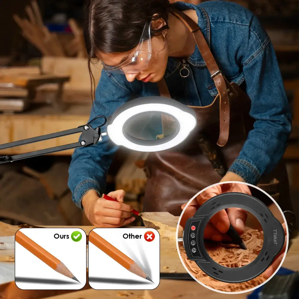 72LED 8X/10X USB Magnifying Glass with 3 Colours Light (10 different variants available) - HBC