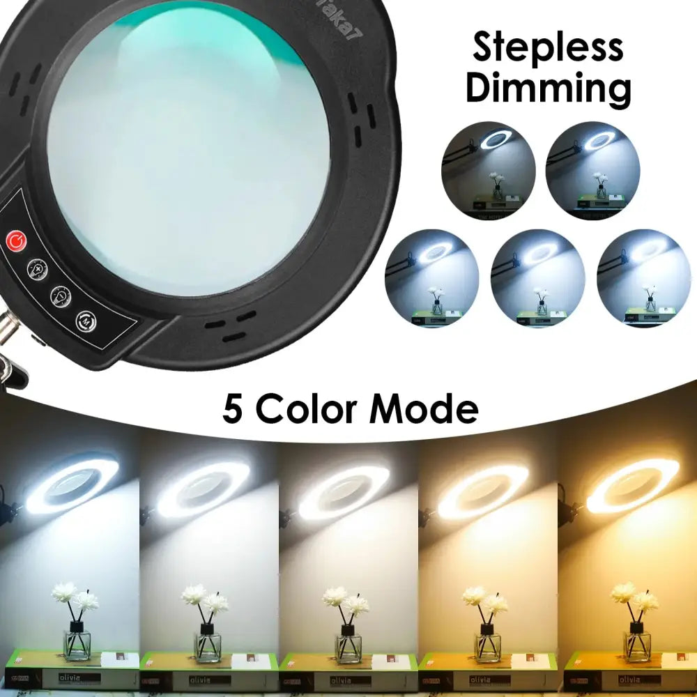 72LED 8X/10X USB Magnifying Glass with 3 Colours Light (10 different variants available) - HBC