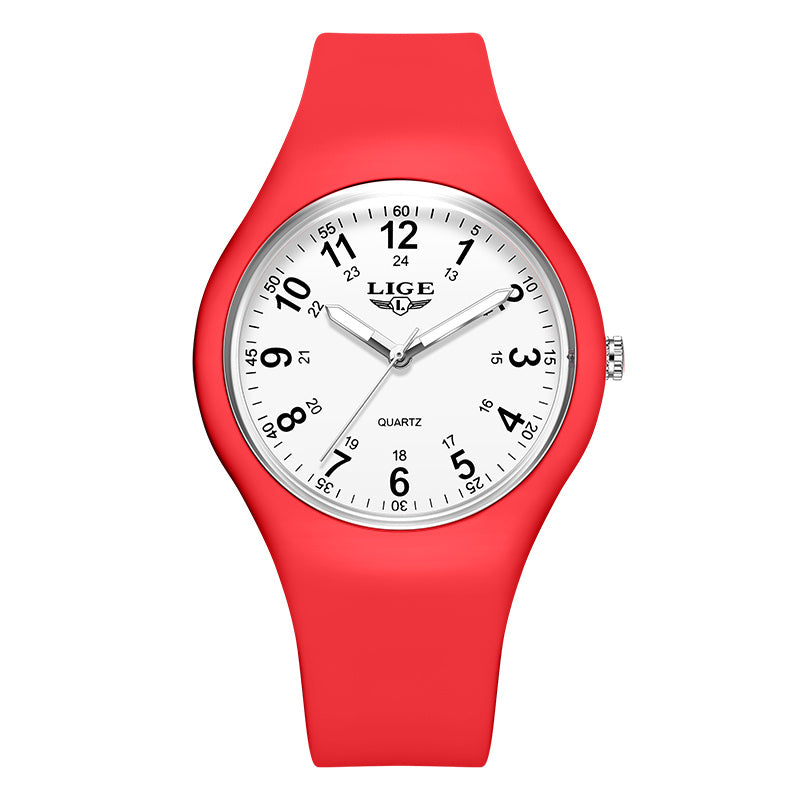 LIGE Minimalist Silicone Quartz Watch – Unisex Design (Available in Multiple Colour Combinations)