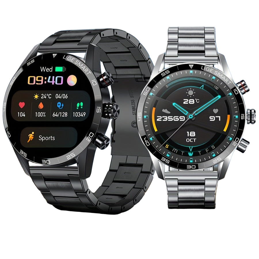 LIGE Smart Watch – 1.32" Full Touch Screen with Call Reminder, Fitness & Life Tracking (available in Black & Silver)