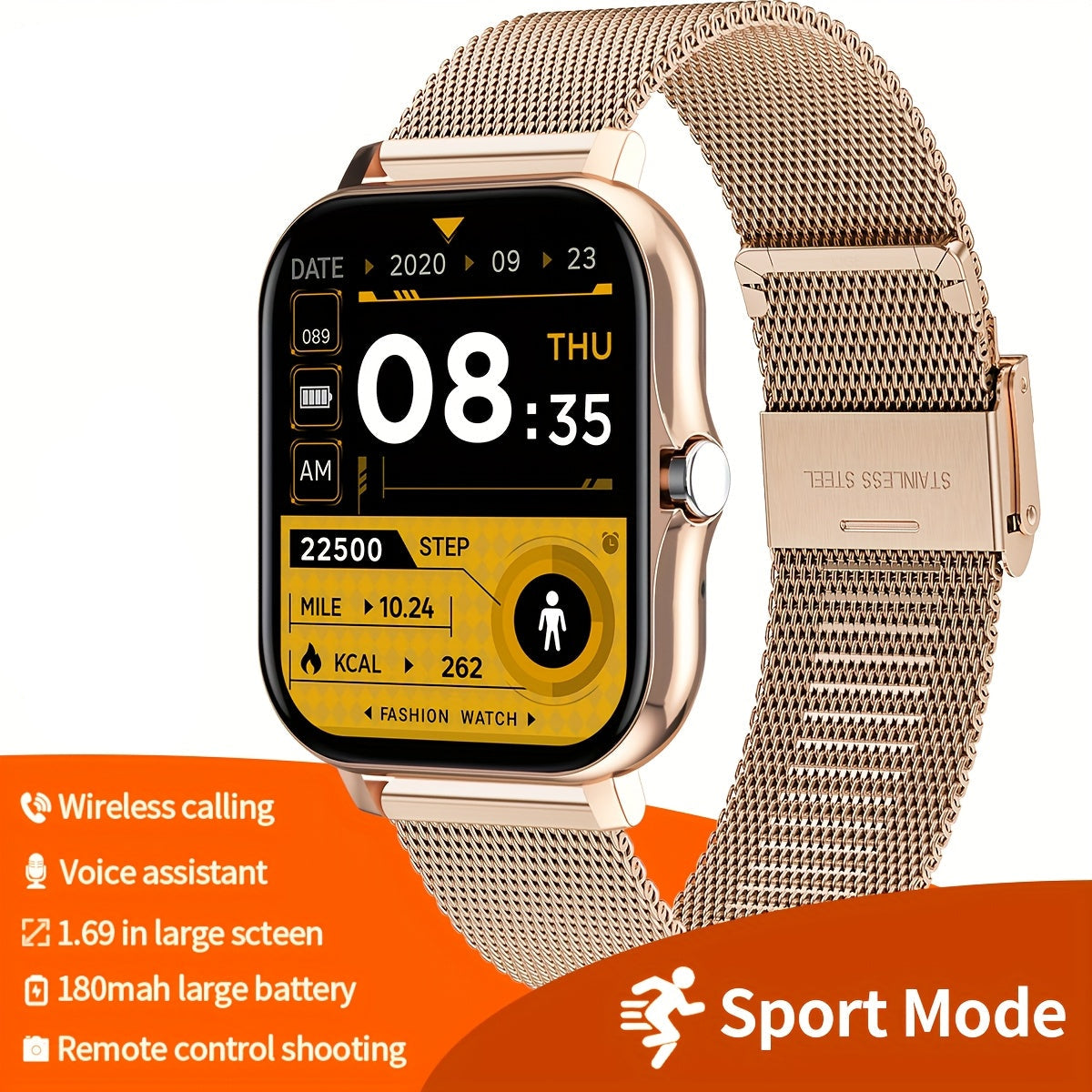 LIGE Smart Watch – Make/Answer Calls, Custom Wallpaper, Music Control (4 colours available)