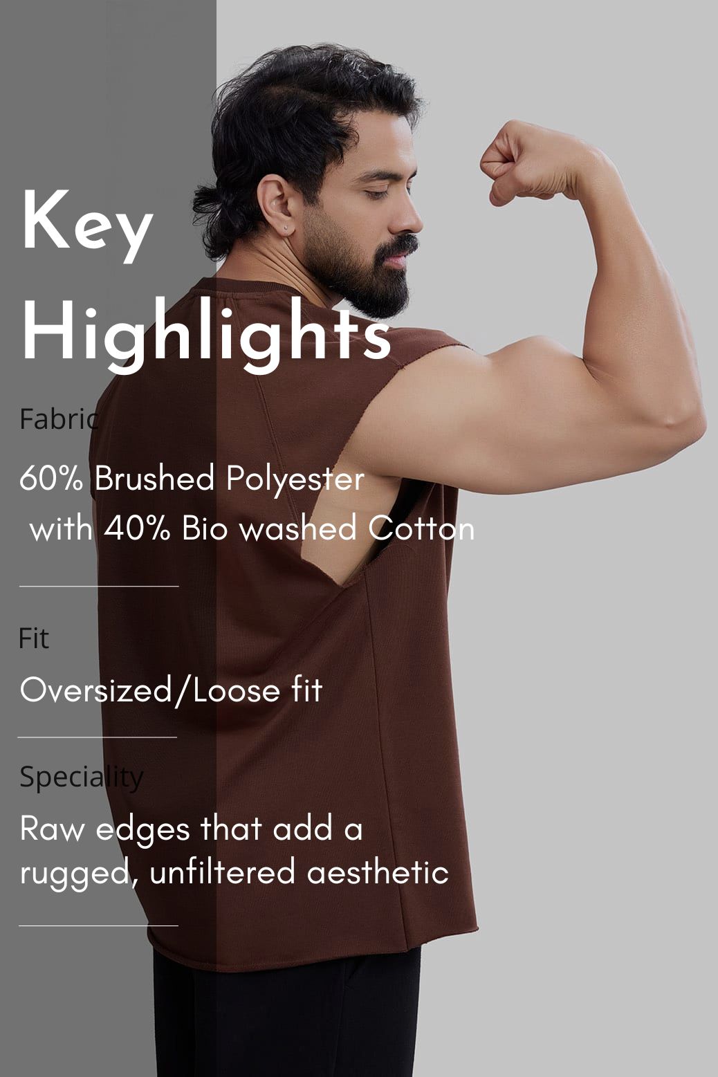 Shell Raw Capsleeves Tank Brown