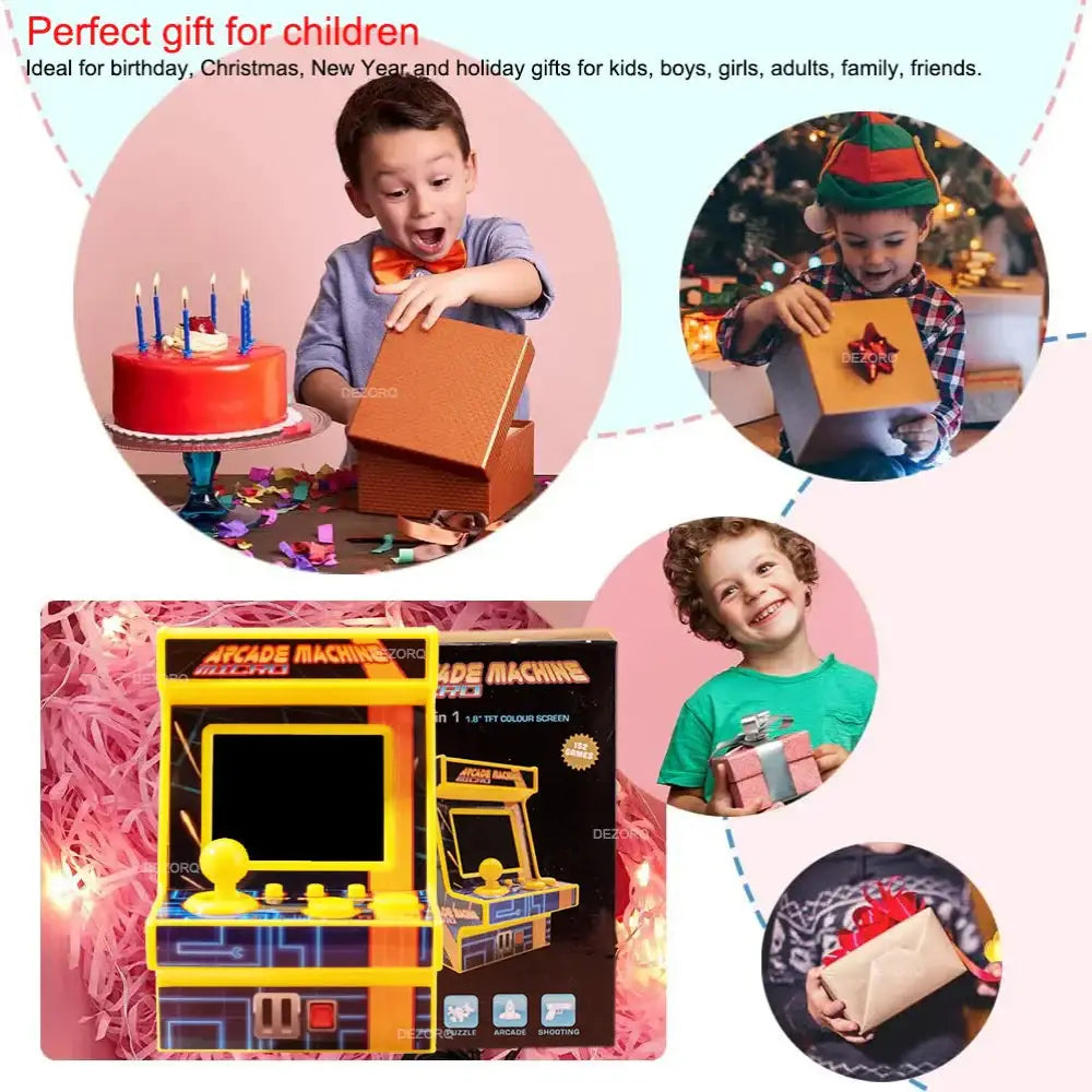 8-Bit Mini 1.8’’ Handheld Game Console – 152 Games - Gold / Game Console - 9eight5