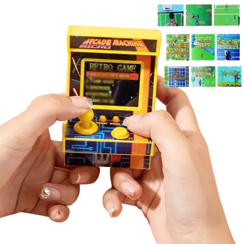 8-Bit Mini 1.8’’ Handheld Game Console – 152 Games - Gold / Game Console - 9eight5