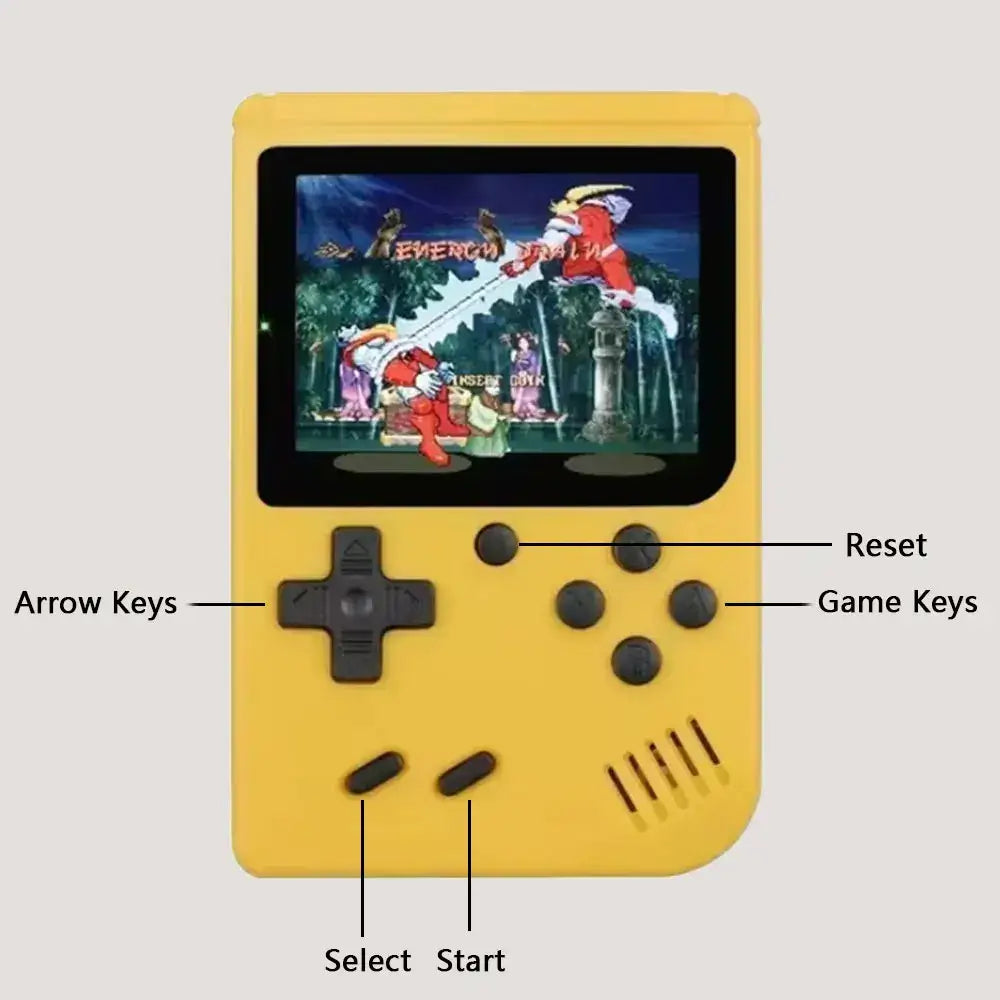 8-Bit Mini Handheld Game Console – 500 Games (5 colours available) - 9eight5