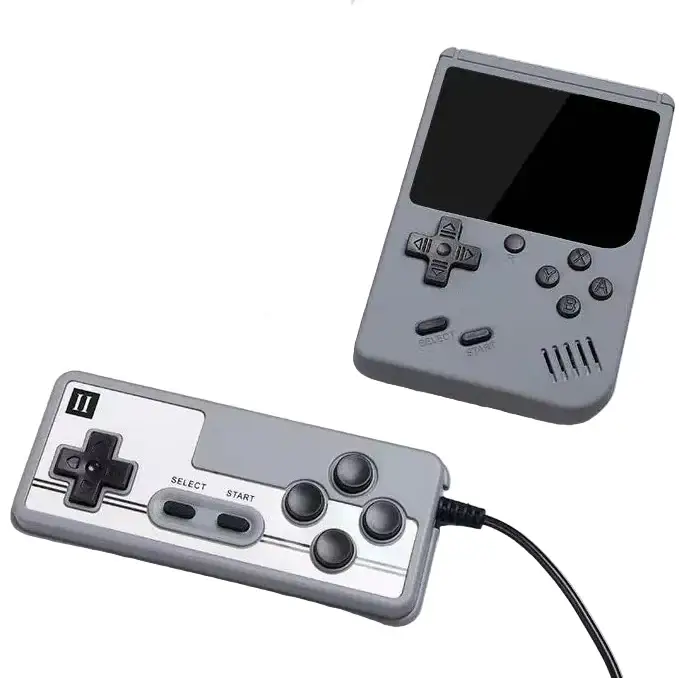 8-Bit Mini Handheld Game Console – 500 Games (5 colours available) - Gray / Video Game Console - 9eight5
