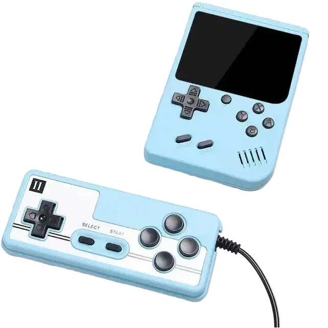 8-Bit Mini Handheld Game Console – 500 Games (5 colours available) - Blue / Video Game Console - 9eight5