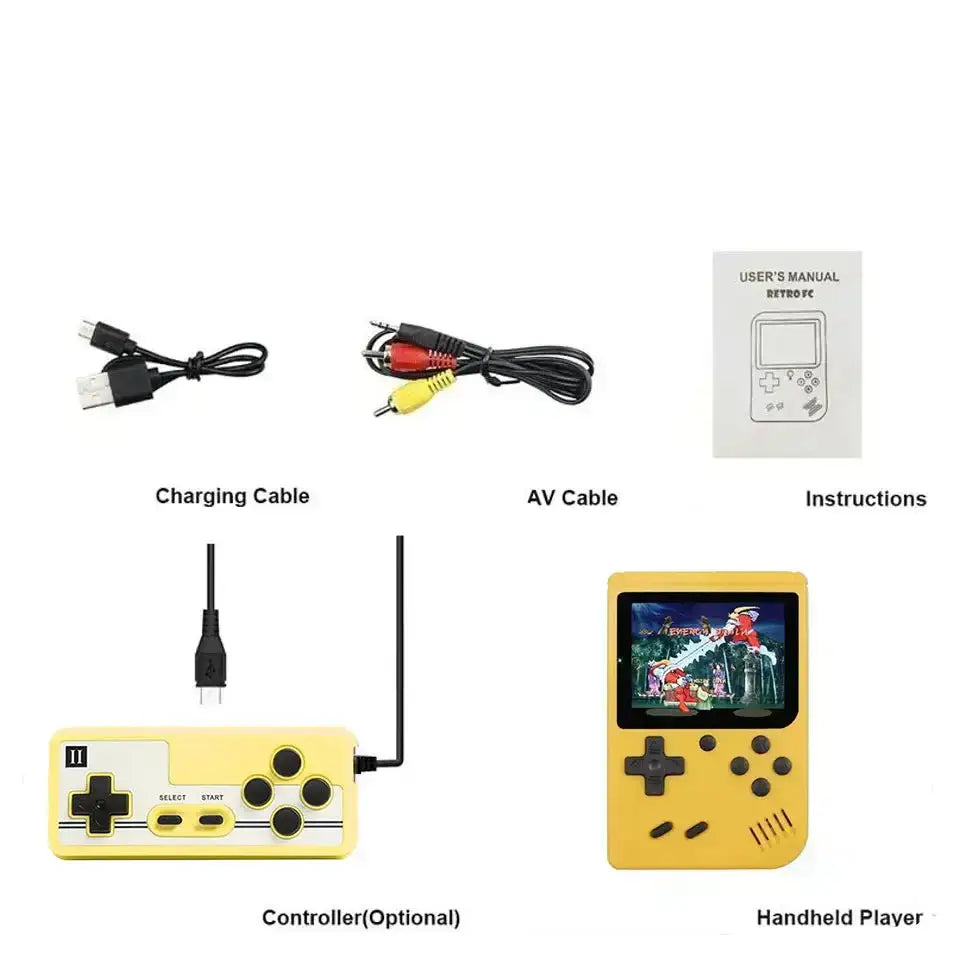 8-Bit Mini Handheld Game Console – 500 Games (5 colours available) - 9eight5