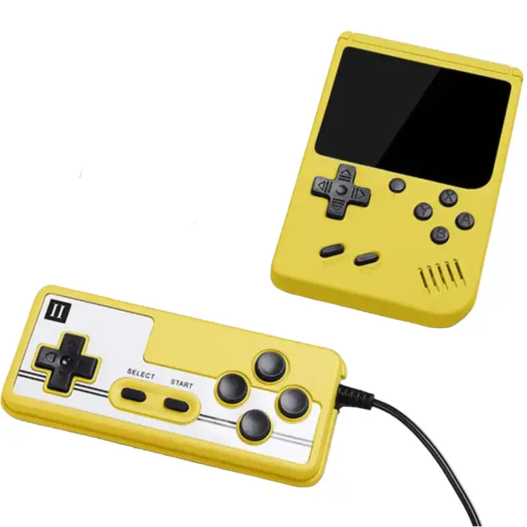 8-Bit Mini Handheld Game Console – 500 Games (5 colours available) - Yellow / Gaming Console - 9eight5