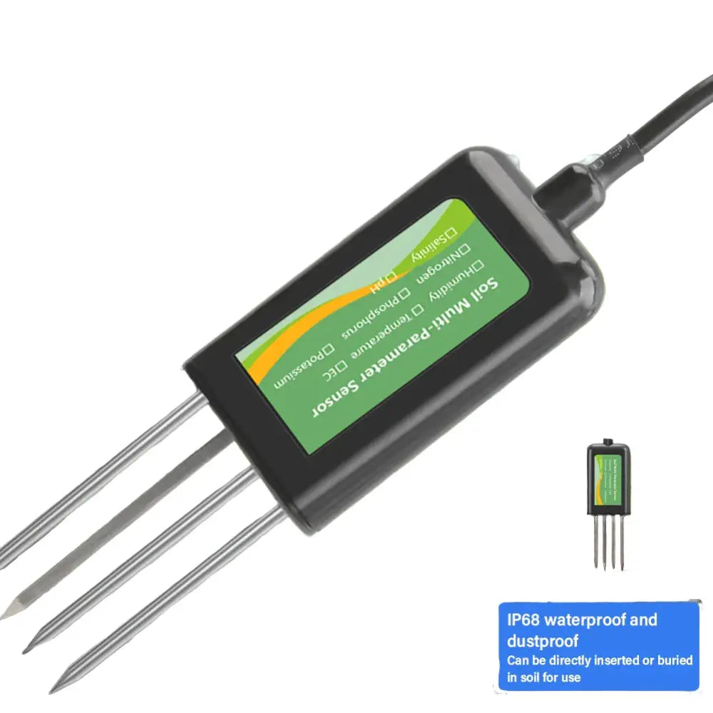 8-in-1 Soil Sensor for pH EC Moisture Temp & NPK Testing - HBC