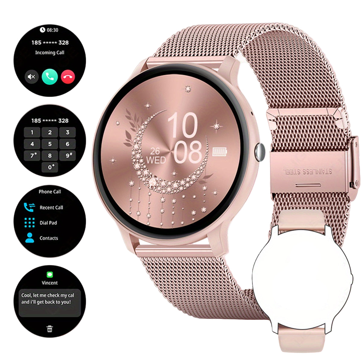 LIGE Smartwatch – Multi-Colour Silicone Strap (11 colours available)