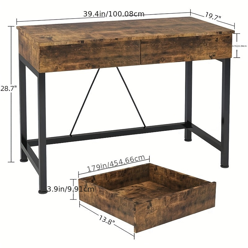 Computer Desk with Drawers (3 colours available)