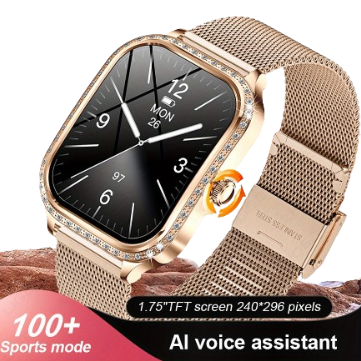 LIGE Women's Smartwatch – TFT HD Curved Screen, Wireless Calls, Voice Assistant (6 types available)