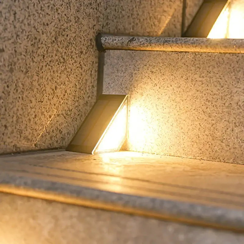 8Pcs LED Solar Step Lights Waterproof Outdoor Stair Lights Solar Deck Lights Outdoor Solar Landscape Lighting for Yard