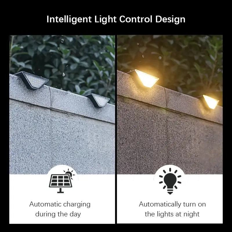 8Pcs LED Solar Step Lights Waterproof Outdoor Stair Lights Solar Deck Lights Outdoor Solar Landscape Lighting for Yard