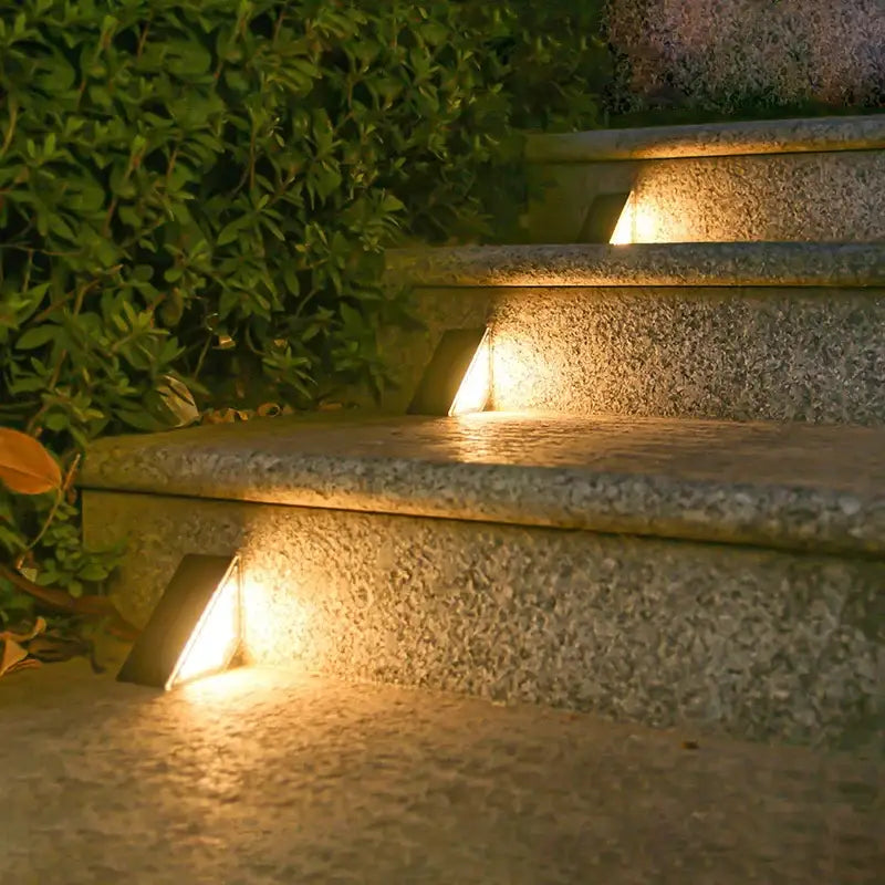 8Pcs LED Solar Step Lights Waterproof Outdoor Stair Lights Solar Deck Lights Outdoor Solar Landscape Lighting for Yard