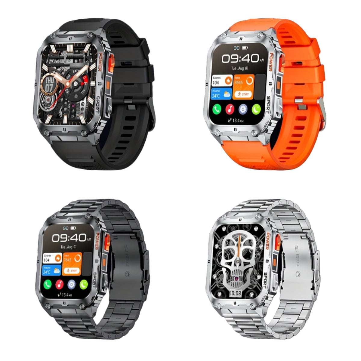 LIGE Smartwatch – Wireless Calling, 100+ Sports Modes, AI Voice (4 types available)