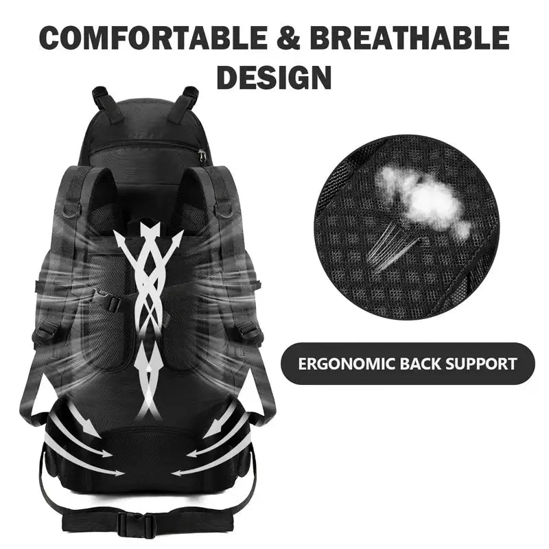 90L Waterproof Hiking & Camping Backpack (various colours available) - 9eight5