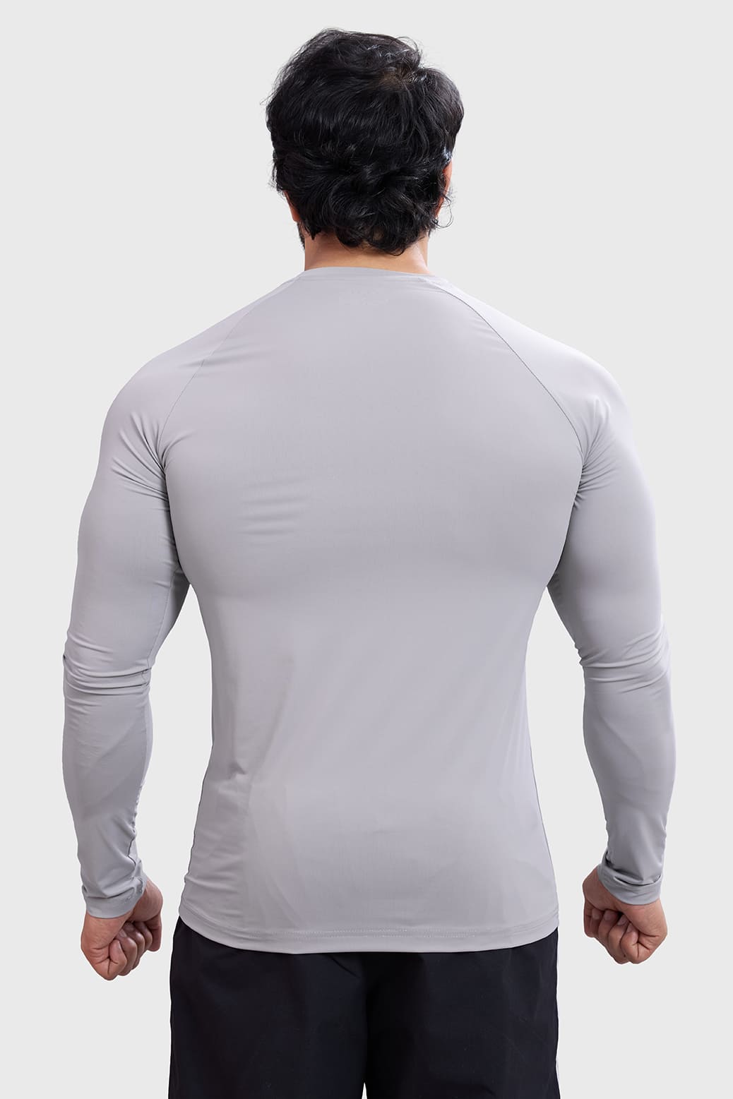 Bare Nylon Fullsleeves T-shirt Light Grey