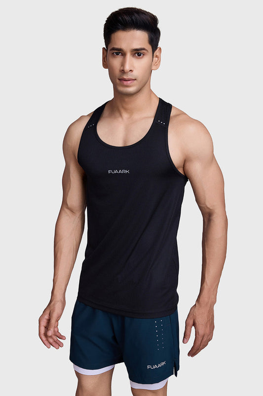 Checks Running Tank Black