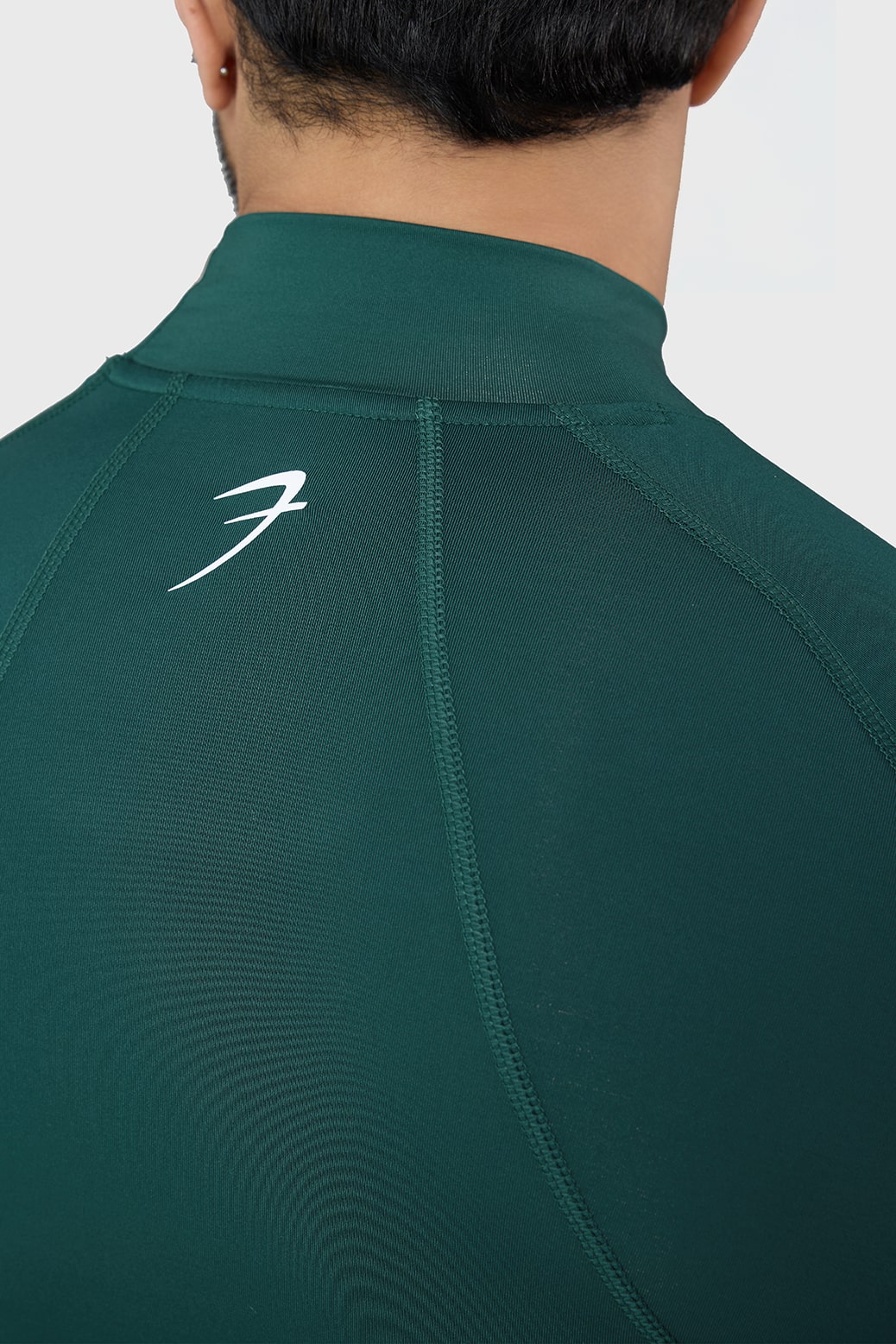 High Neck Compression Full Sleeves T-shirt Emerald