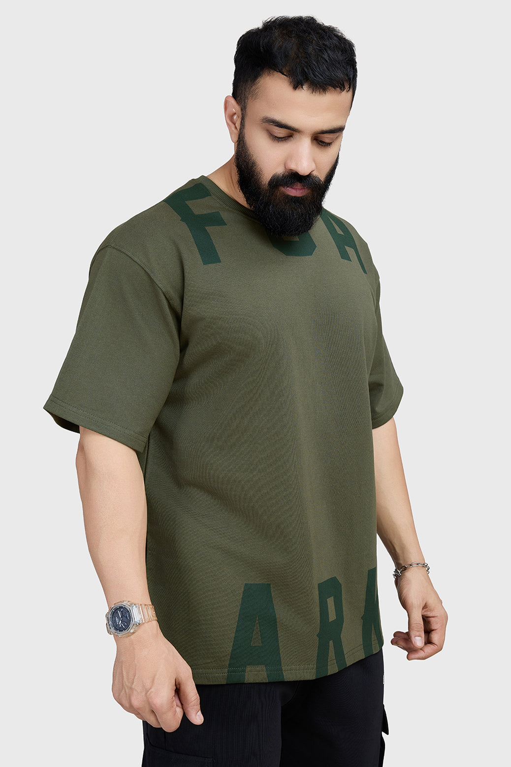Refined Oversized T-shirt Olive