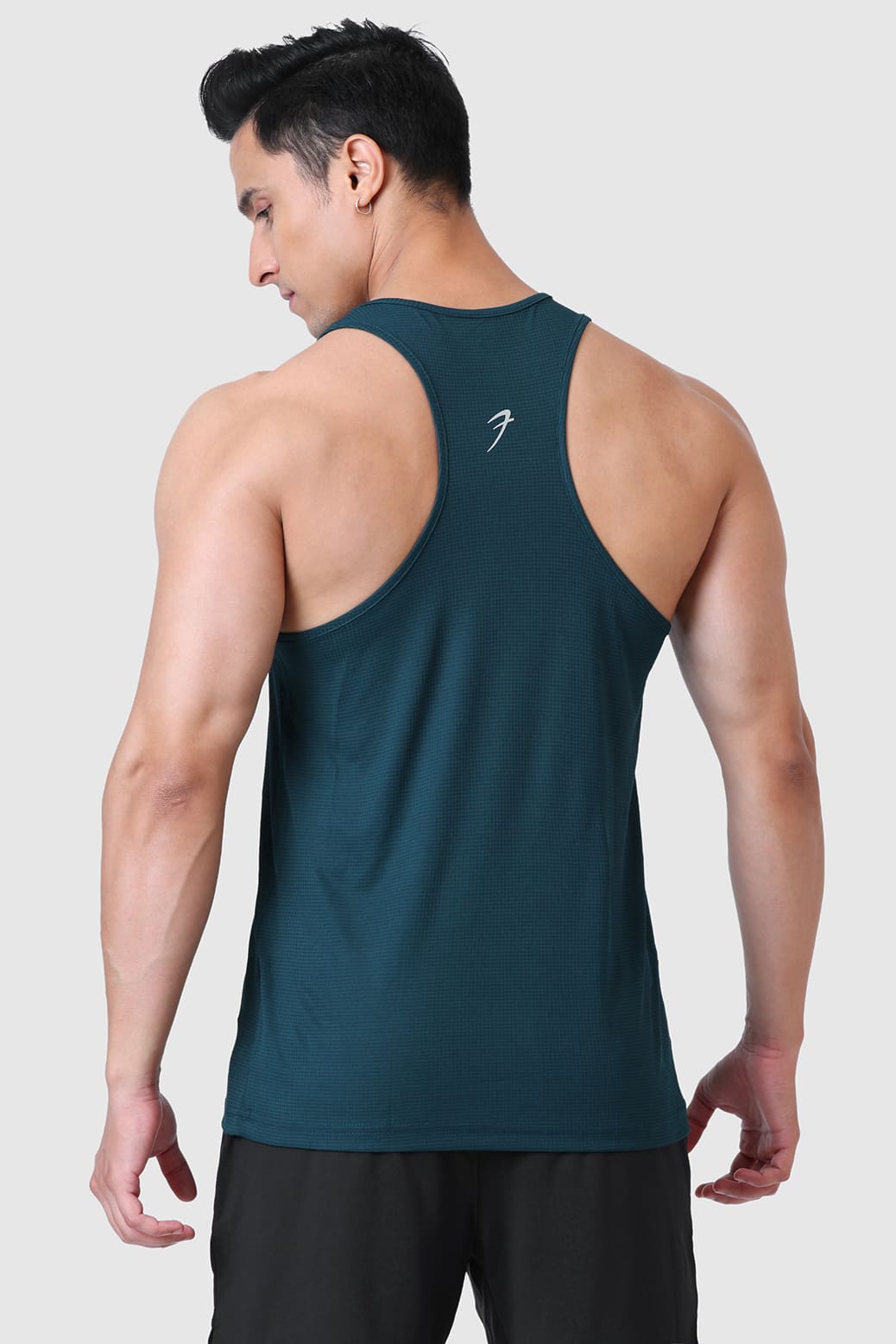 Checks Running Tank Bottle Green
