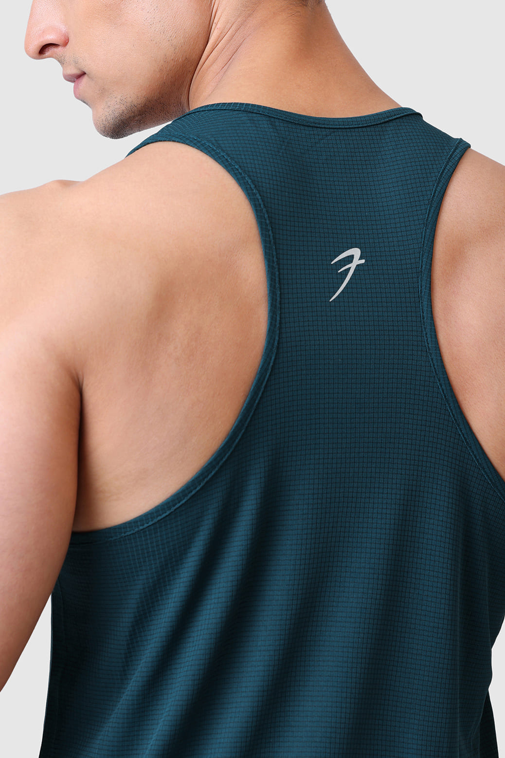 Checks Running Tank Bottle Green