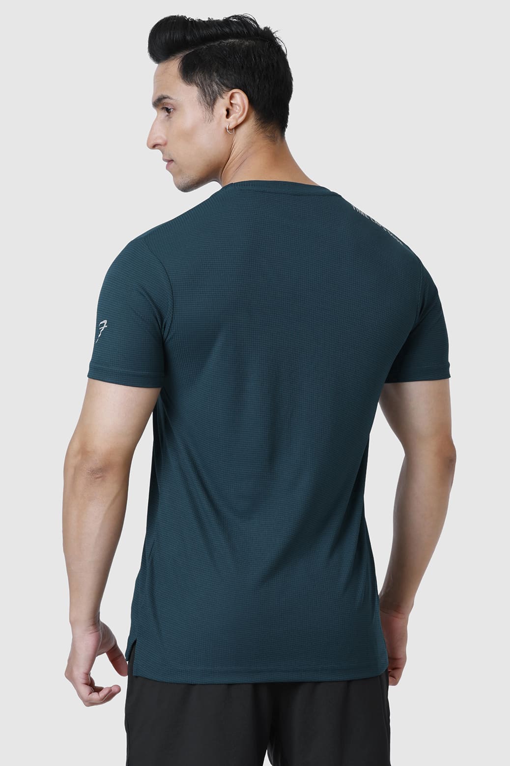 Checks Running T-shirt Bottle Green