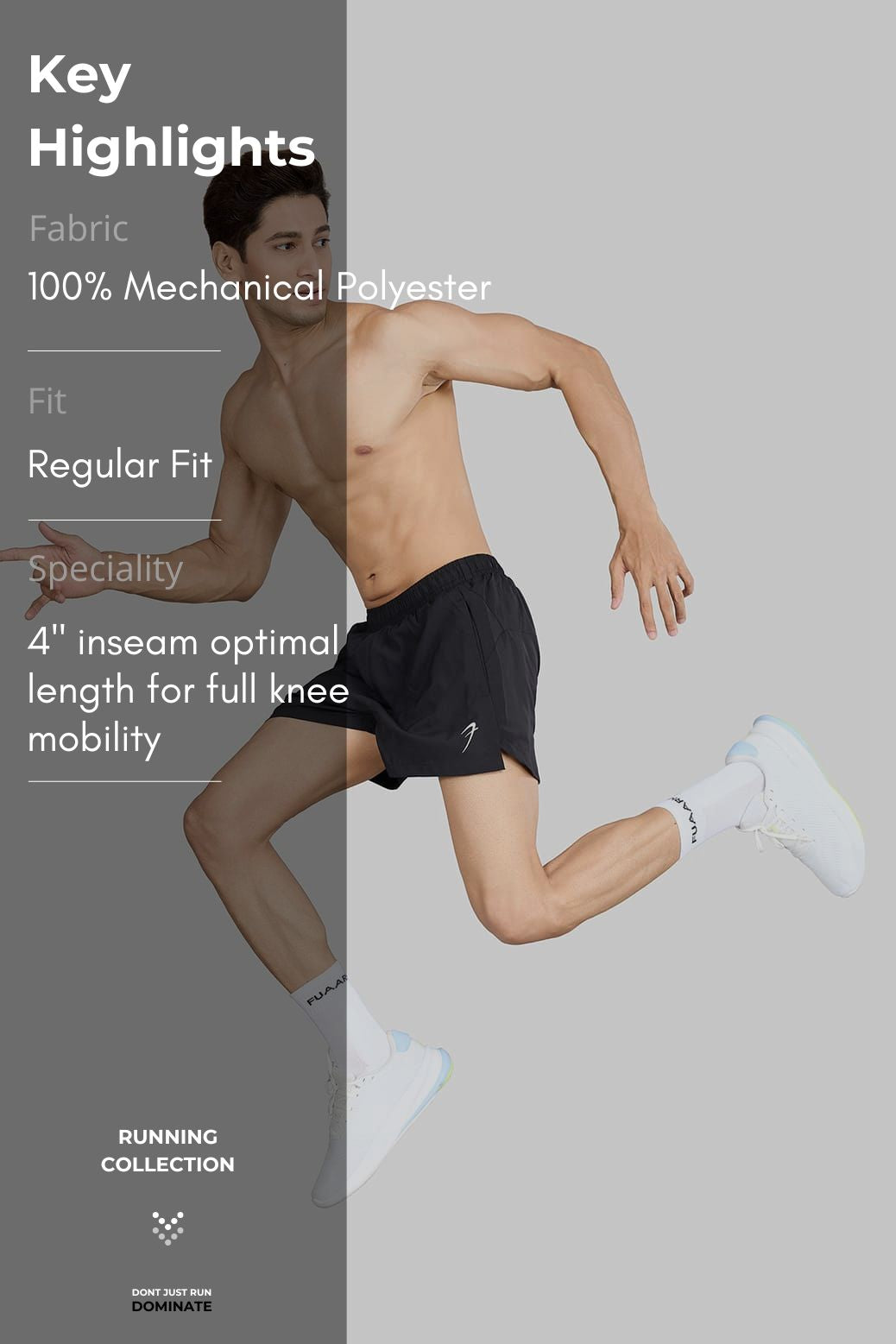 Pulse 4" Running Shorts Black