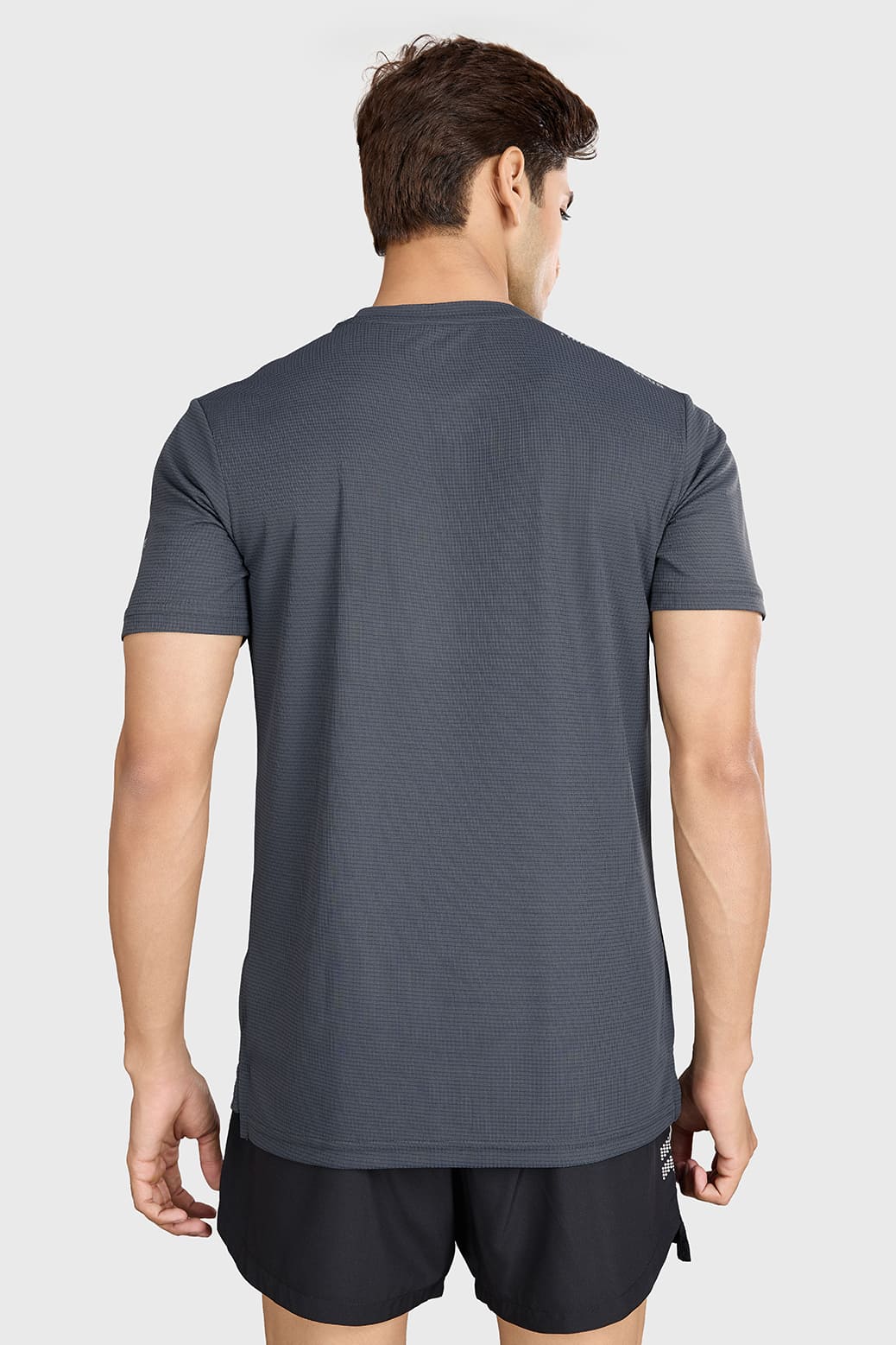 Checks Running T-shirt Grey