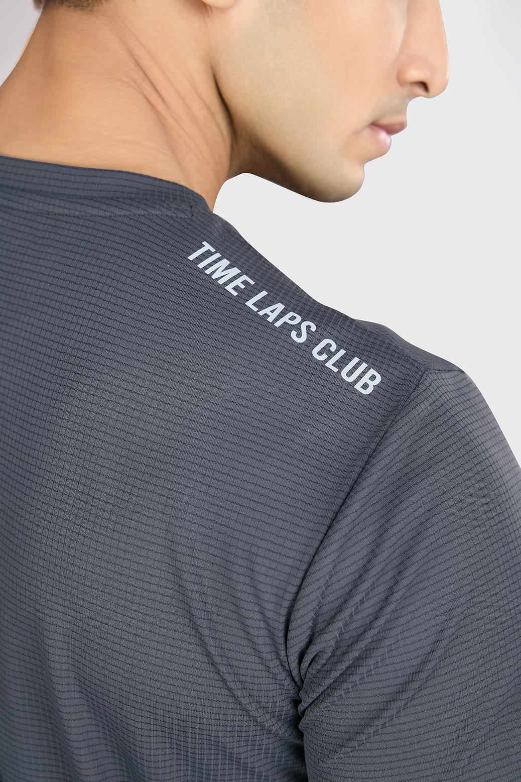 Checks Running T-shirt Grey