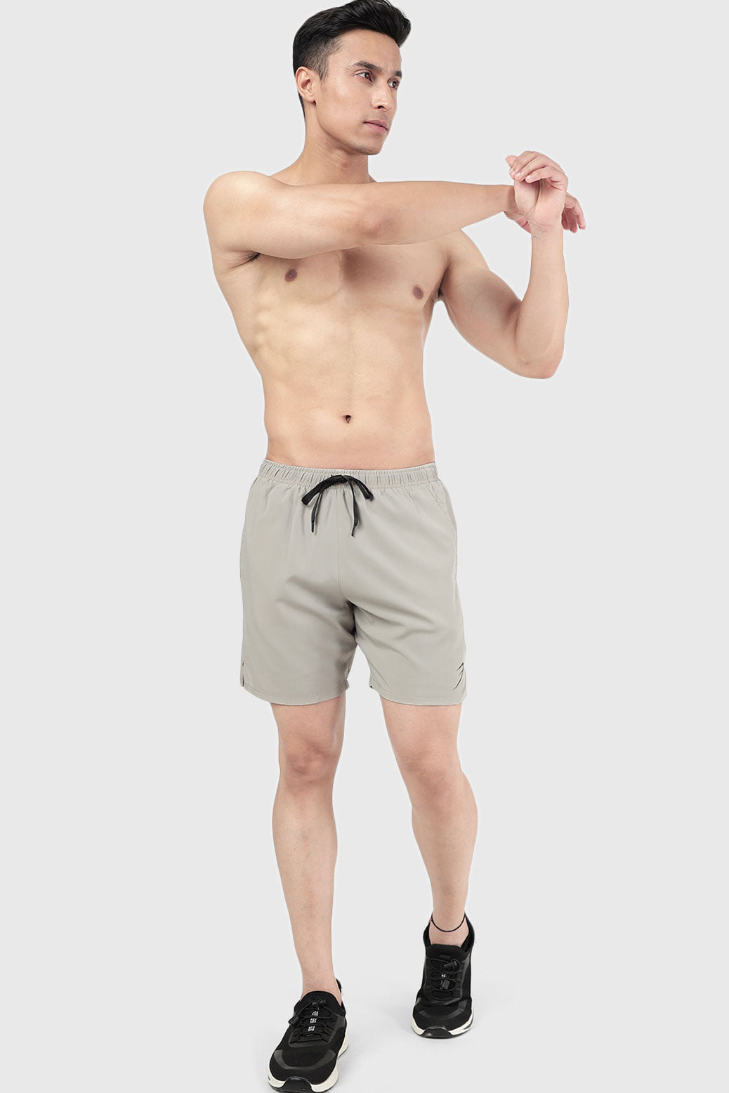 2 in 1 Compression Shorts Beige